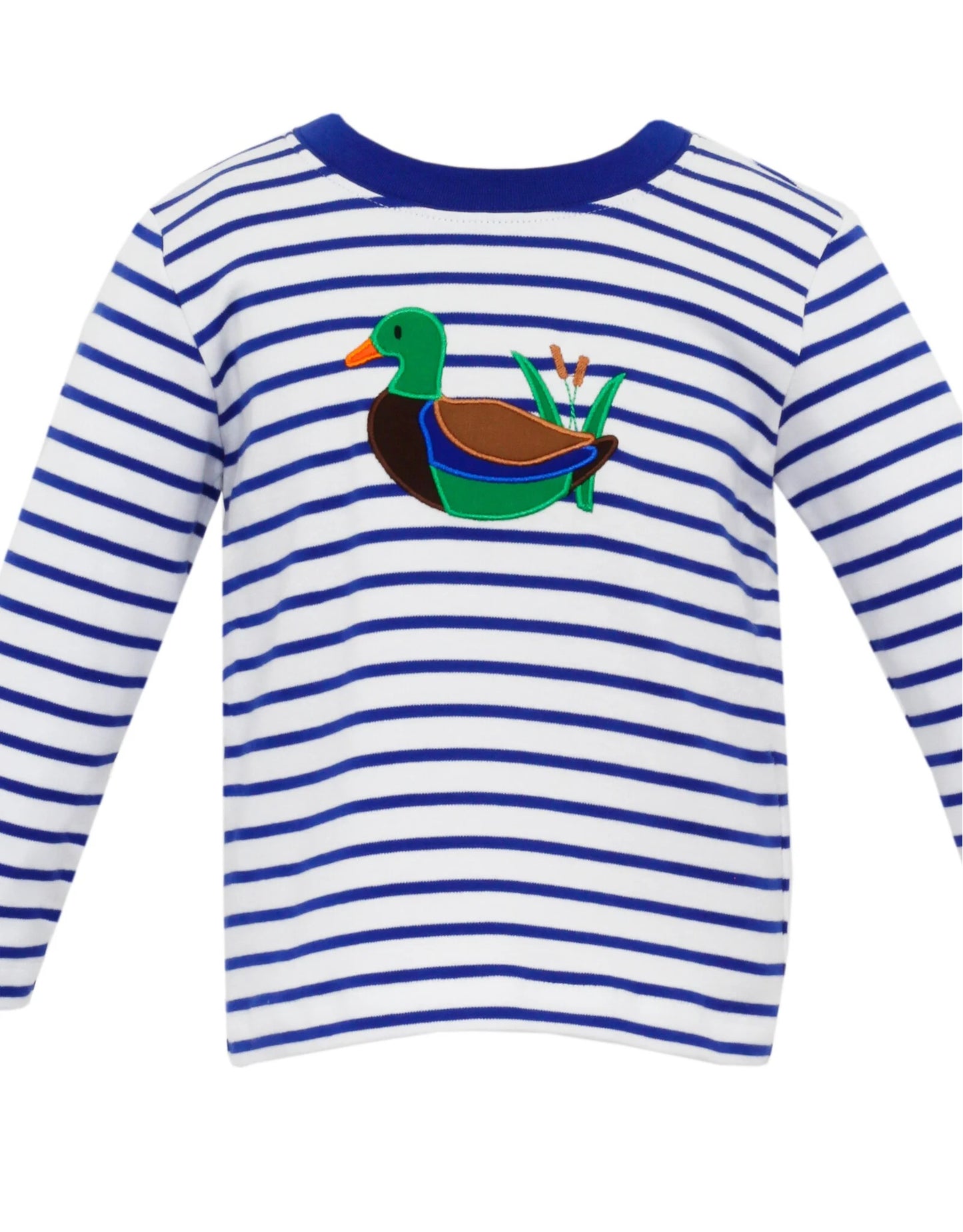 Preorder moq 5 Baby Boys Blue Stripes Duck Tee Shirts Tops
