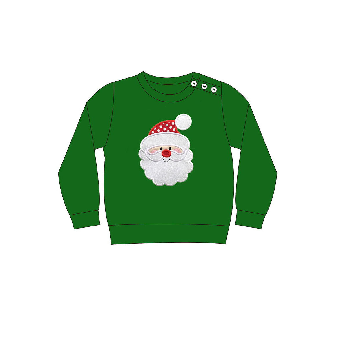 Baby Boys Green Santa Christmas Long Sleeve Tee Shirts Tops Preorder