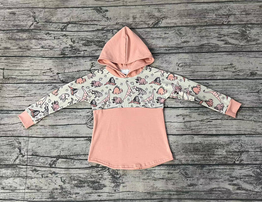 Baby Boys Hooded Long Sleeve Dinosaurs Tee Tops