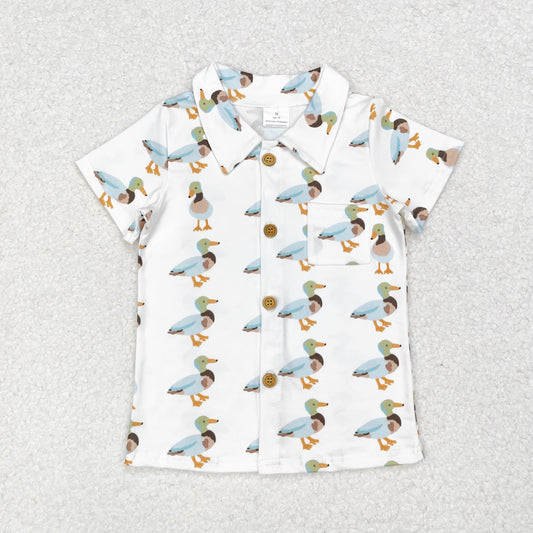 Sibling Baby Boys Short Sleeve Southern Hunting Camo Button Polo Shirts Top
