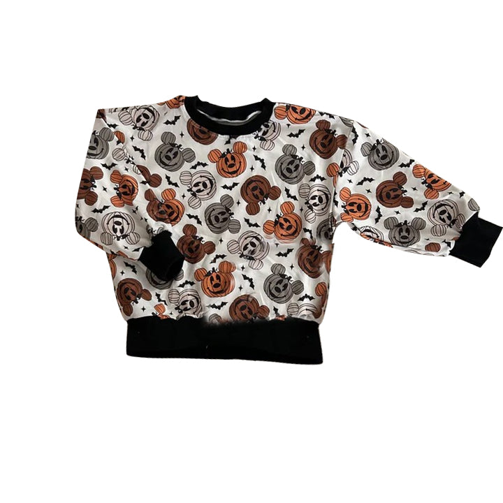 Baby Boys Halloween Pumpkin Long Sleeve Tee Shirts Tops Preorder