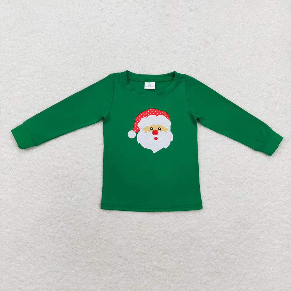 Baby Boys Green Christmas Santa Tee Shirts Tops