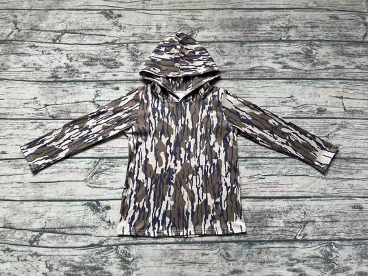 Baby Boys Southern Wood Camo Long Sleeve Hooded Tops