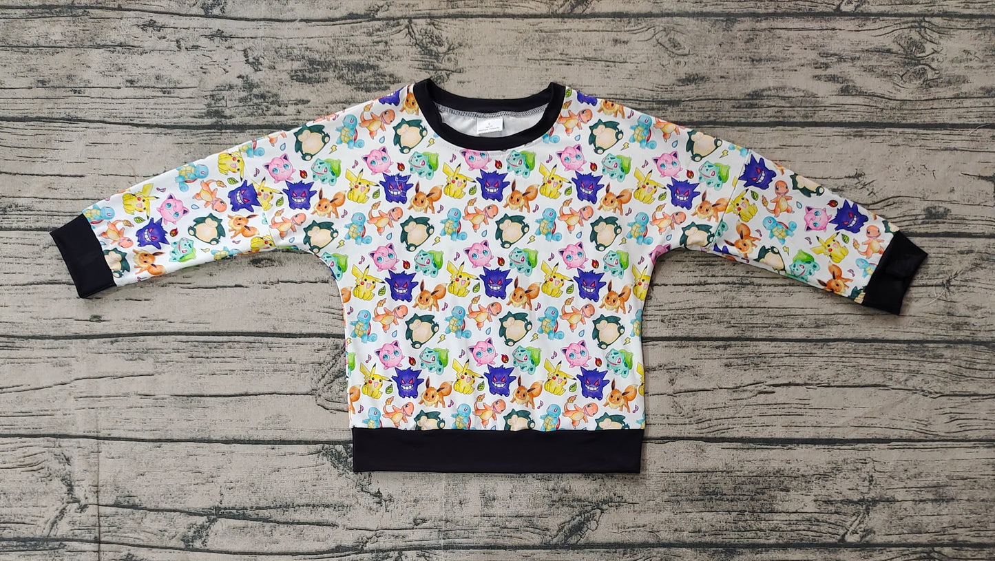 Baby Boys Cartoon Cats Long Sleeve Tee Shirts Tops
