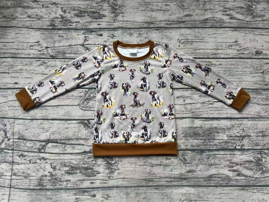 Baby Boys Dog Hunting Field Long Sleeve Tee Shirts Tops