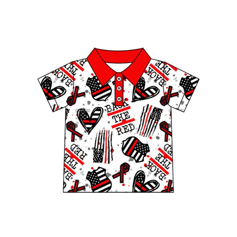 Baby Boys Back The Red Flag Buttons Shirts Tops Preorder