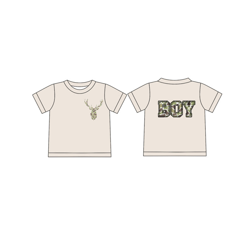 Baby Boys Green Deer Camo Boy Short Sleeve Tee Shirts Tops Preorder