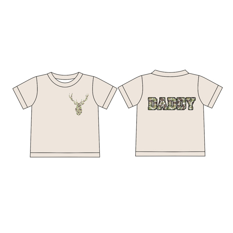 Adult Men Deer Camo Dad Short Sleeve Tee Shirts Tops Preorder