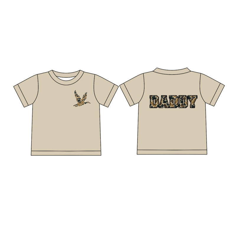 Adult Men Brown Duck Camo Dad Short Sleeve Tee Shirts Tops Preorder