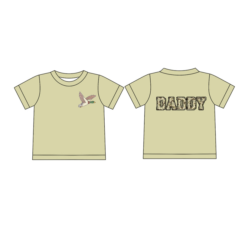 Adult Men Mallard Duck Camo Dad Short Sleeve Tee Shirts Tops Preorder