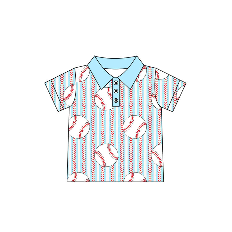 Baby Boys Baseball Stripes Pullovers Tee Shirts Tops Preorder