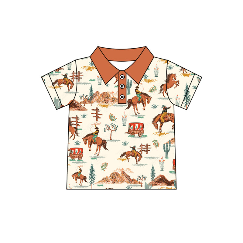 Baby Boys Western Horses Pullovers Tee Shirts Tops Preorder