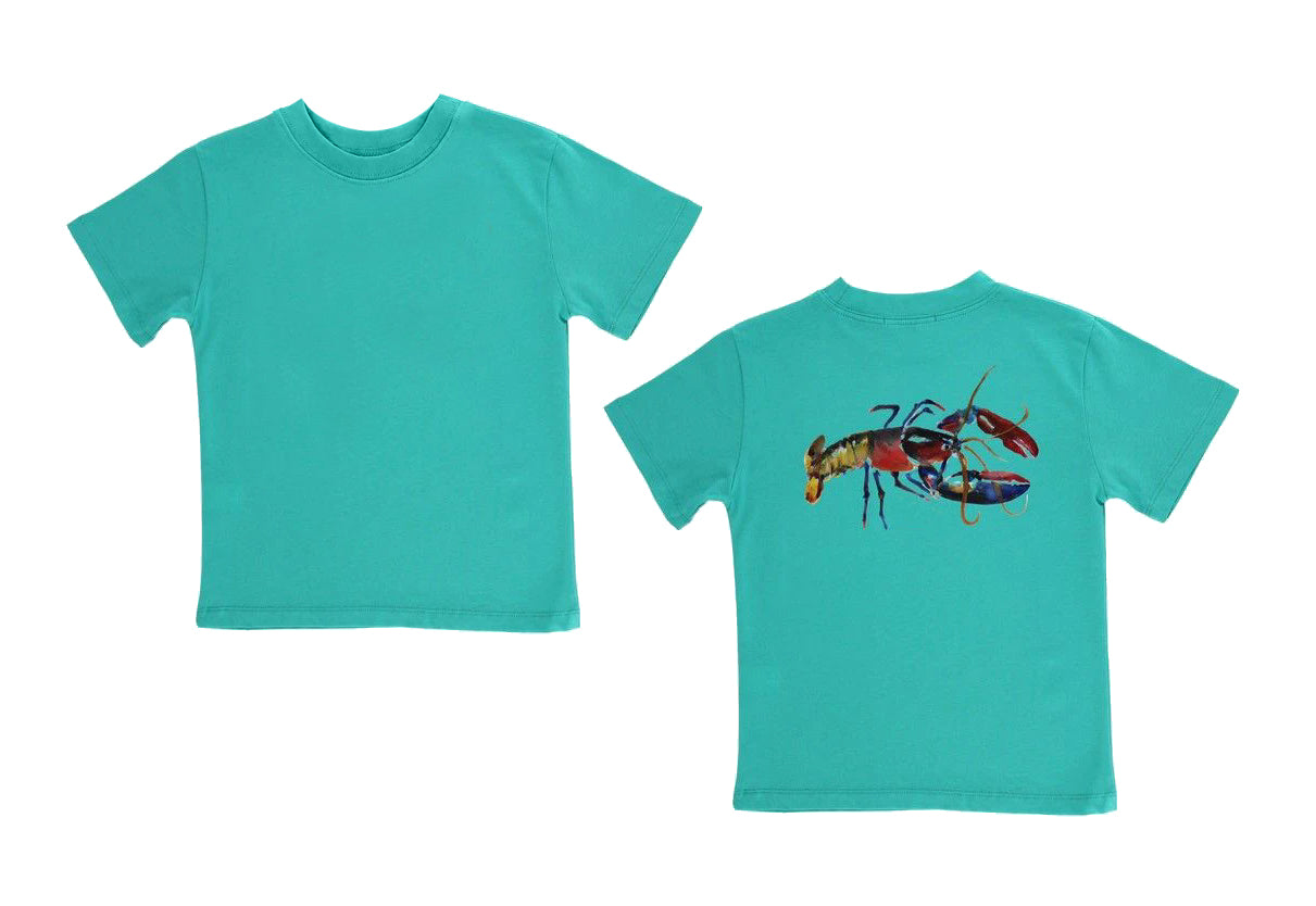 Baby Boys Blue Short Sleeves Crayfish Tee Shirts Top Preorder