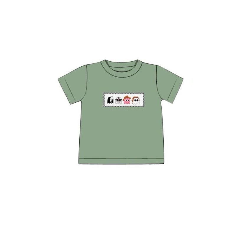 Baby Boys Green Short Sleeves Ghosts Tee Shirts Top Preorder