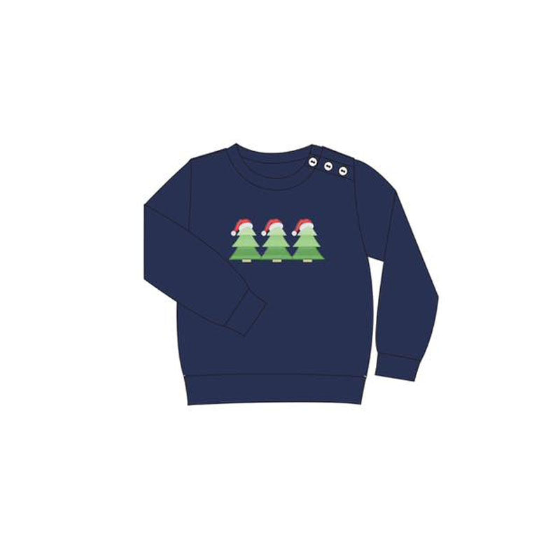 Baby Boys Navy Long Sleeves Tree Hats Tee Shirts Top Preorder