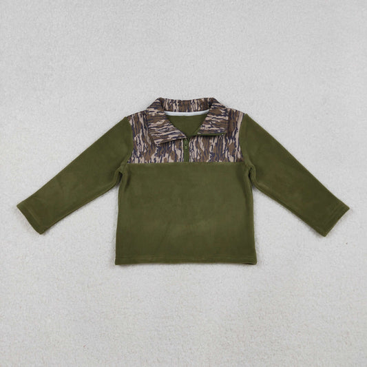 Sibling Baby Boys Girls Long Sleeve Sherpa Zipper Pullovers Top