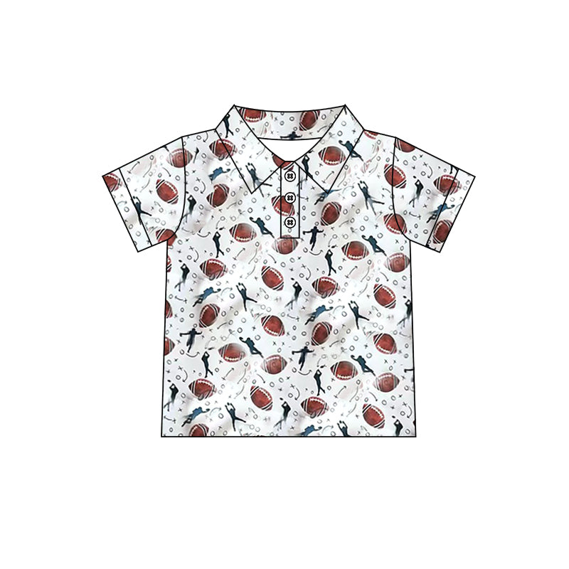 Baby Boys Footballs Golf Button Team Polo Shirts Top Preorder