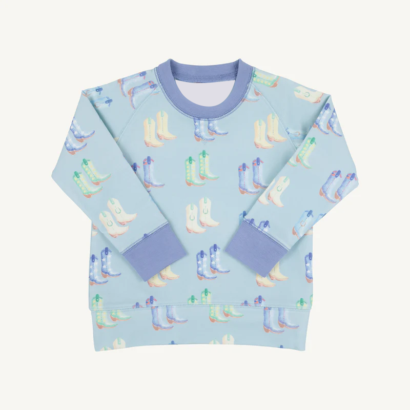 Baby Boys Blue Long Sleeve Boots Tee Shirts Top Preorder
