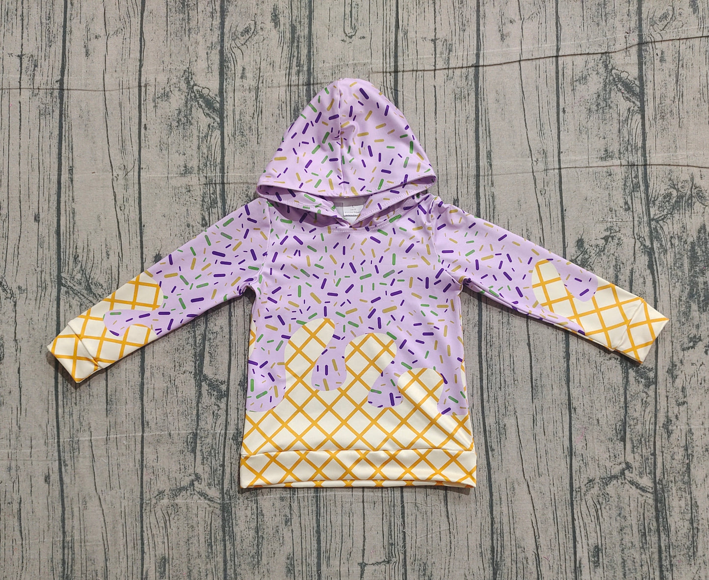 Baby Boys Purple Drip Sprinkles Team Hoodies Top Preorder