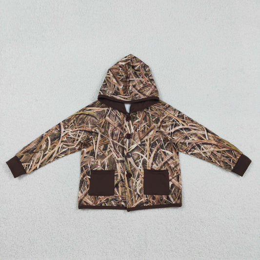 Sibling Baby Boys Long Sleeve Pockets Button Hoodie Jackets Top