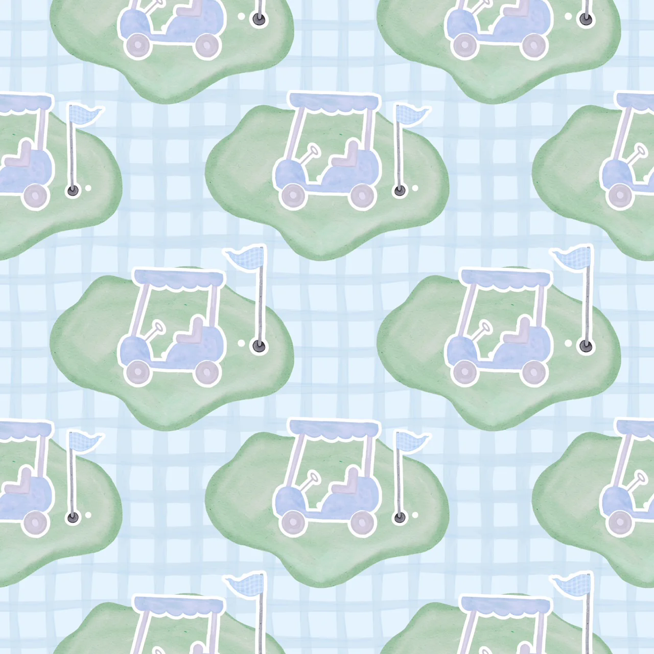 Baby Boys Blue Checked Golf Flags Button Polo Shirts Top Preorder