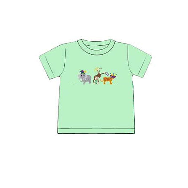 Baby Boys Green Short Sleeve Animals T-shirts Top Preorder