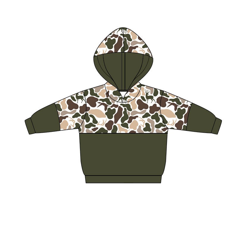 Baby Boys Ducks Dogs Deer Camo Southern Hoodies Top Preorder