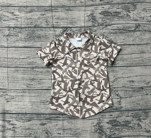 Baby Boys Southern Ducks Camo Hunting Button Shirts Top