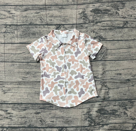 Baby Boys Southern Light Grey Khaki Camo Button Shirts Top