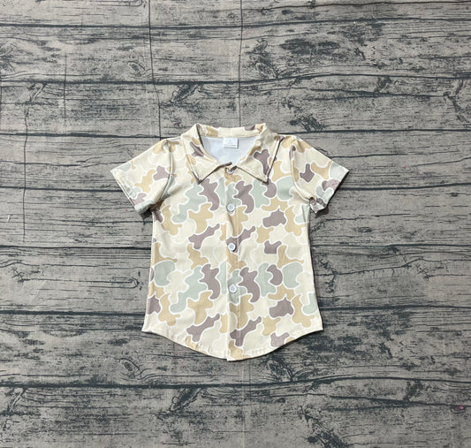 Baby Boys Southern Khaki Camo Button Shirts Top