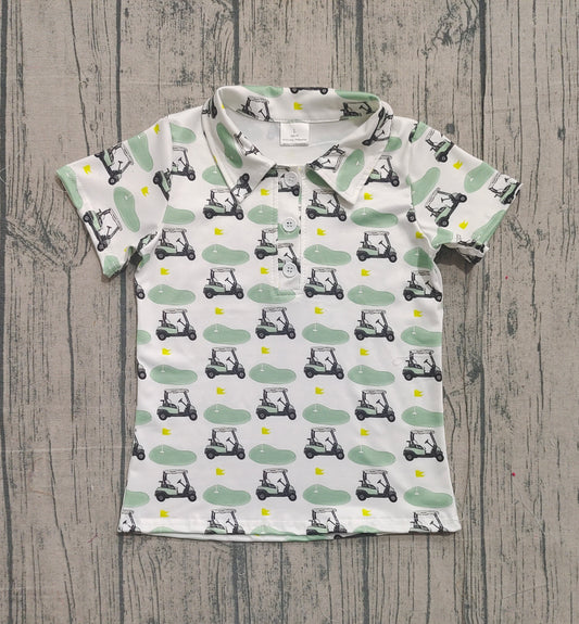 Baby Boys Green Flags Golf Button Polo Shirts Top