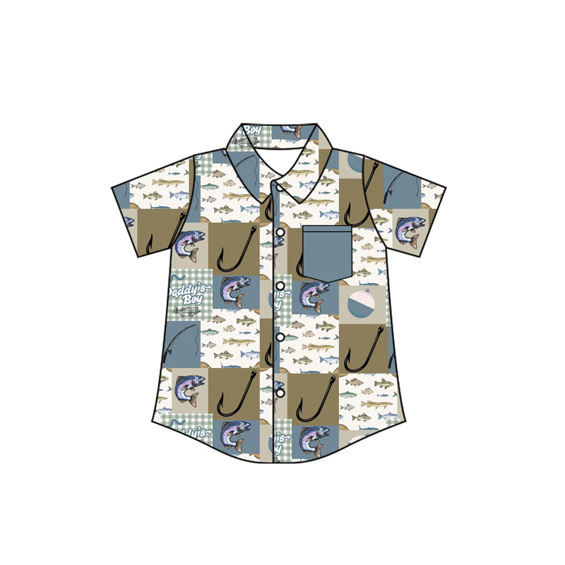 Baby Boys Fishing Hunting Button Pocket Shirts Top Preorder
