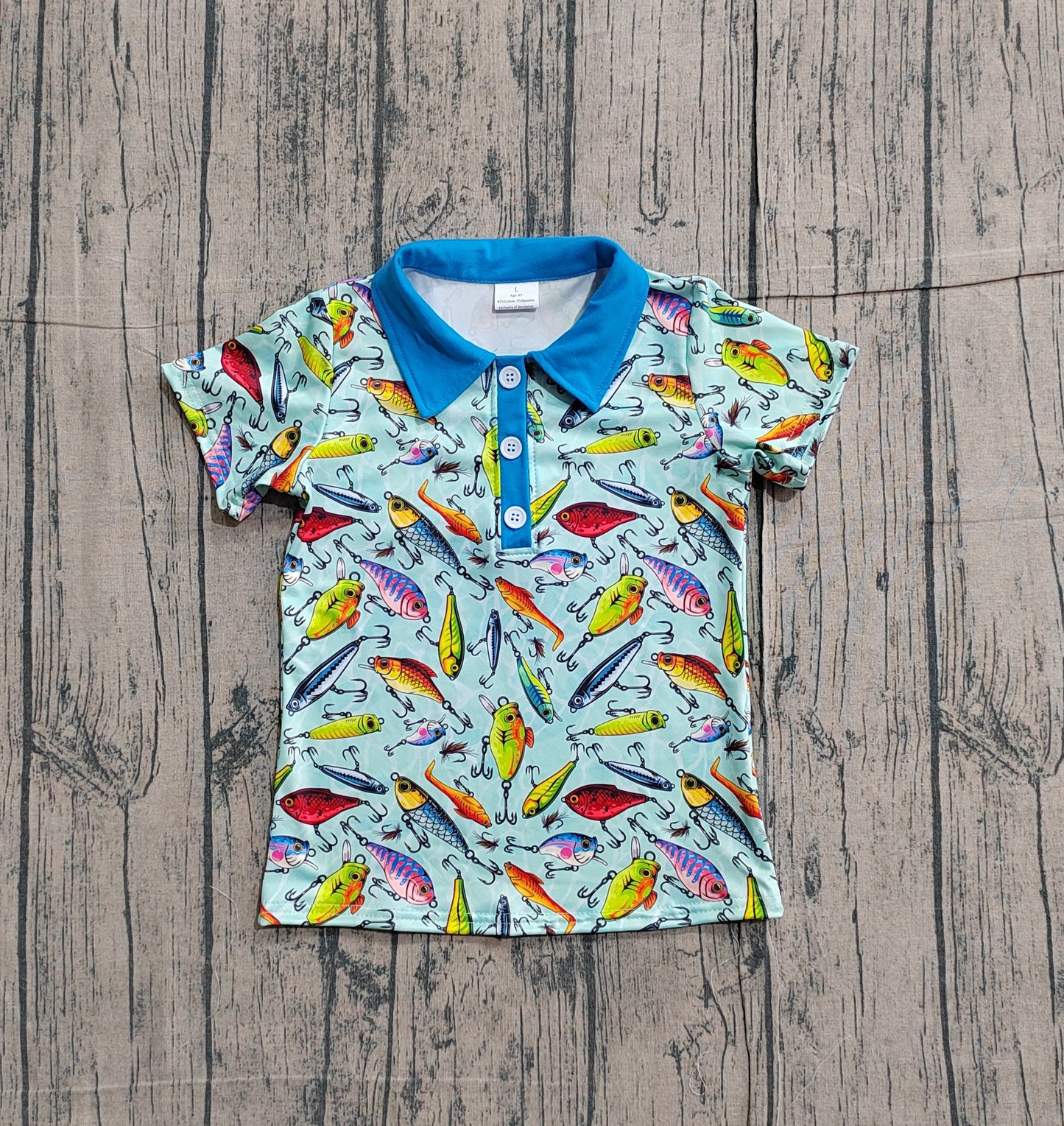 Baby Boys Short Sleeve Fishing Hunting Button Polo Shirts Top