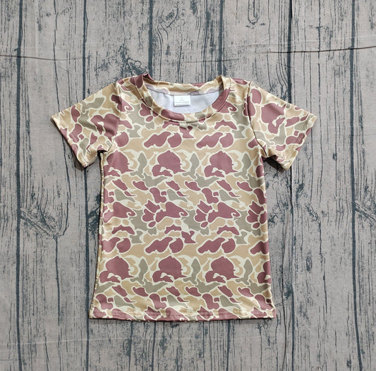 Baby Boys Short Sleeve Southern Khaki Camo T-shirts Top