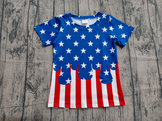 Baby Boys Short Sleeve Stars Stripe 4th of July T-shirts Top