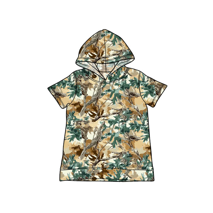 Baby Boys Southern Green Leaves Camo Hoodies Top Preorder