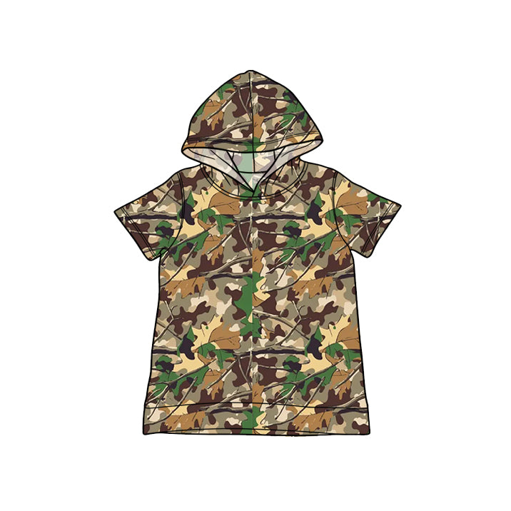 Baby Boys Southern Green Leaves Camo Hoodies Top Preorder