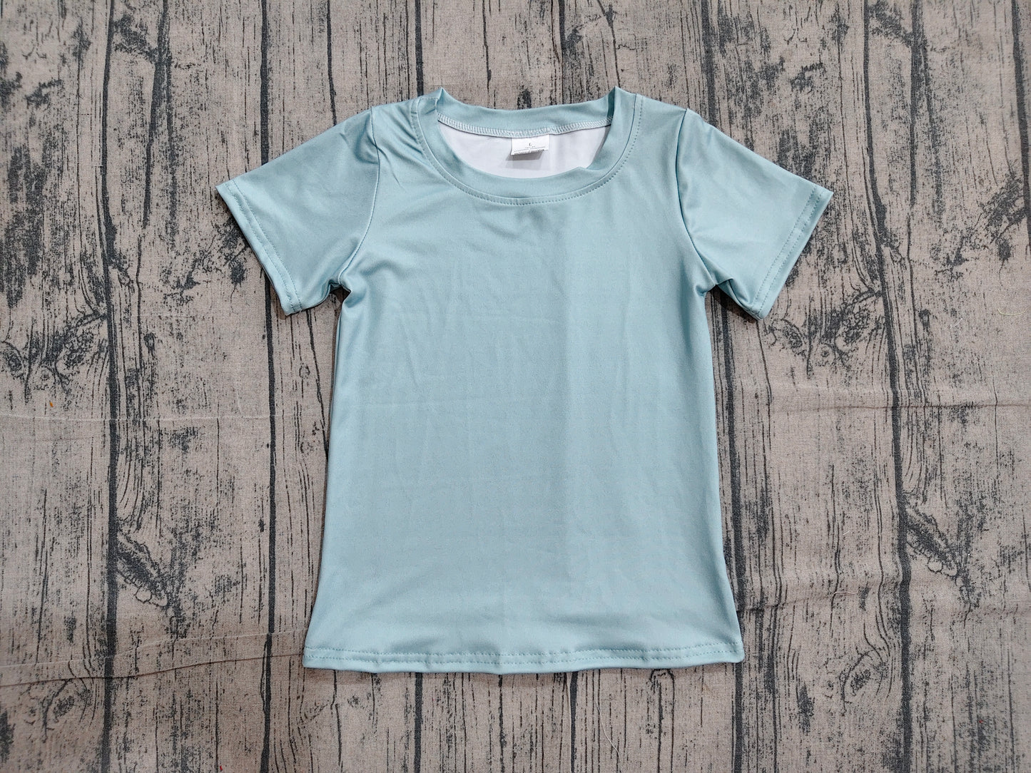 Baby Boys Light Blue Short Sleeve Back Baseballs Print Team T-shirts Top