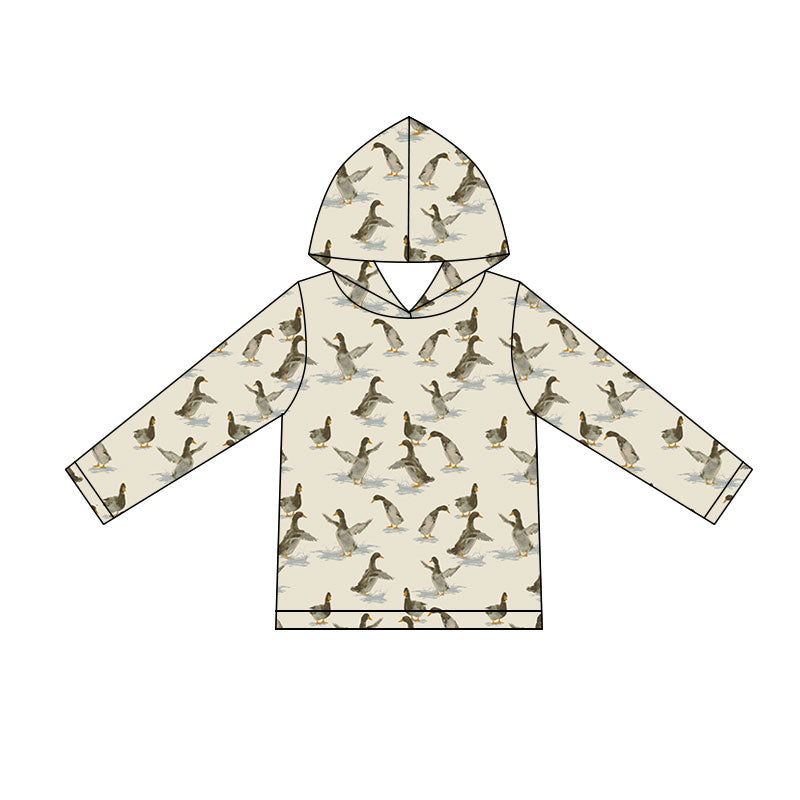 Baby Boys Long Sleeve Ducks Plaid Hunting Hoodies Top Preorder