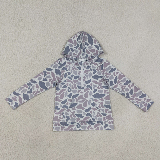 Baby Boys Long Sleeve Southern Camo Zip Pocket Hoodies Tops