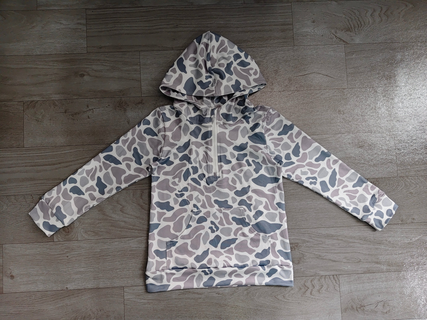 Baby Boys Long Sleeve Southern Camo Zip Pocket Hoodies Tops