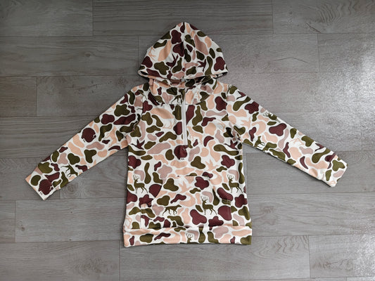 Baby Boys Deer Dogs Ducks Camo Hunting Zip Pocket Hoodies Tops