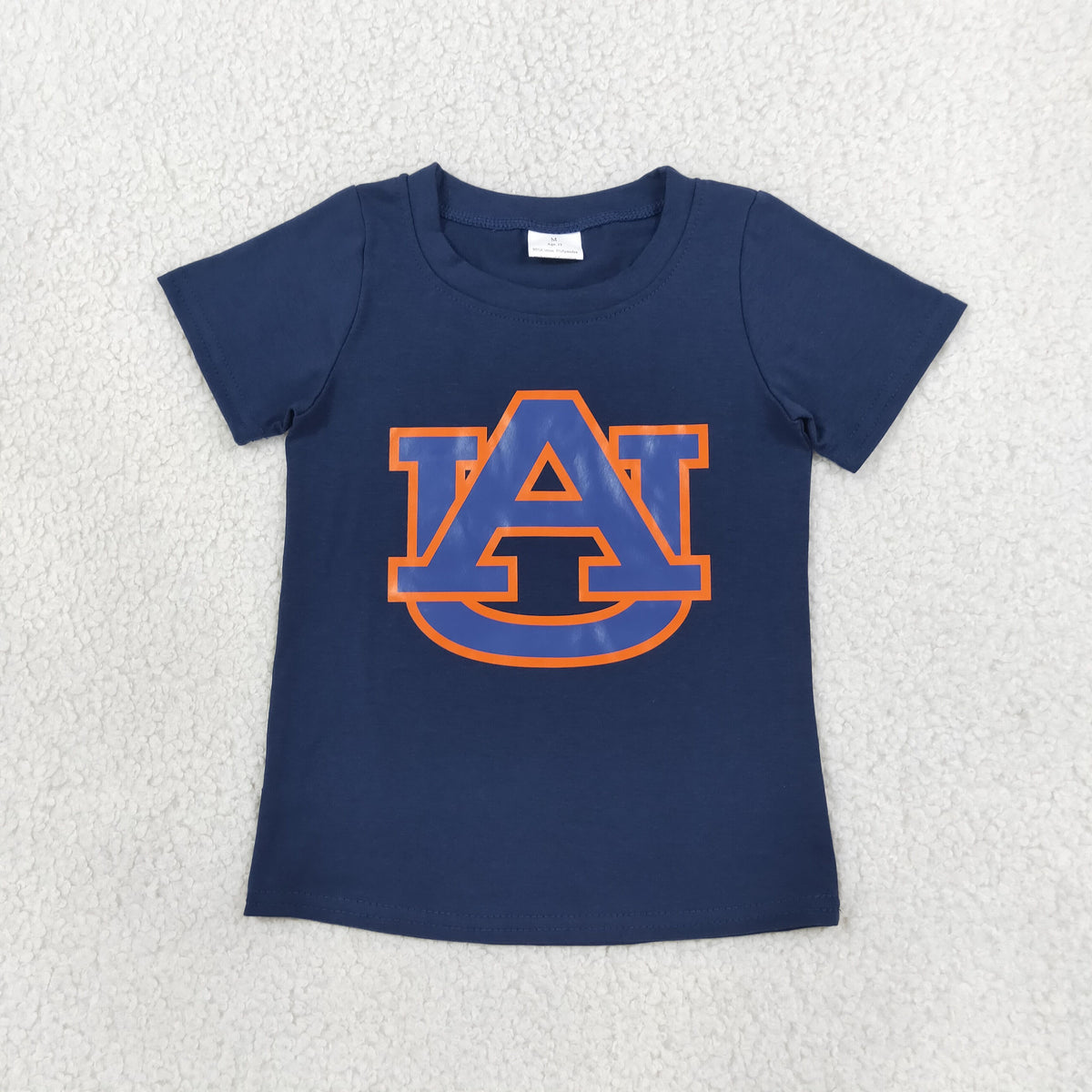 Baby Boys Navy Short Sleeve Vinyl AU Team T-shirts Top