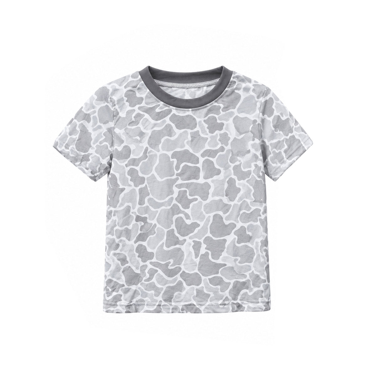 Preorder moq 5 Baby Boys Short Sleeve Grey Camo T-shirts Top