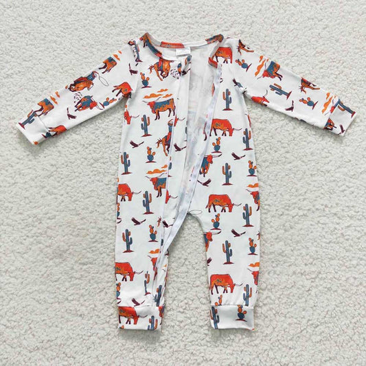 Baby Kids Infant White Horses Rompers