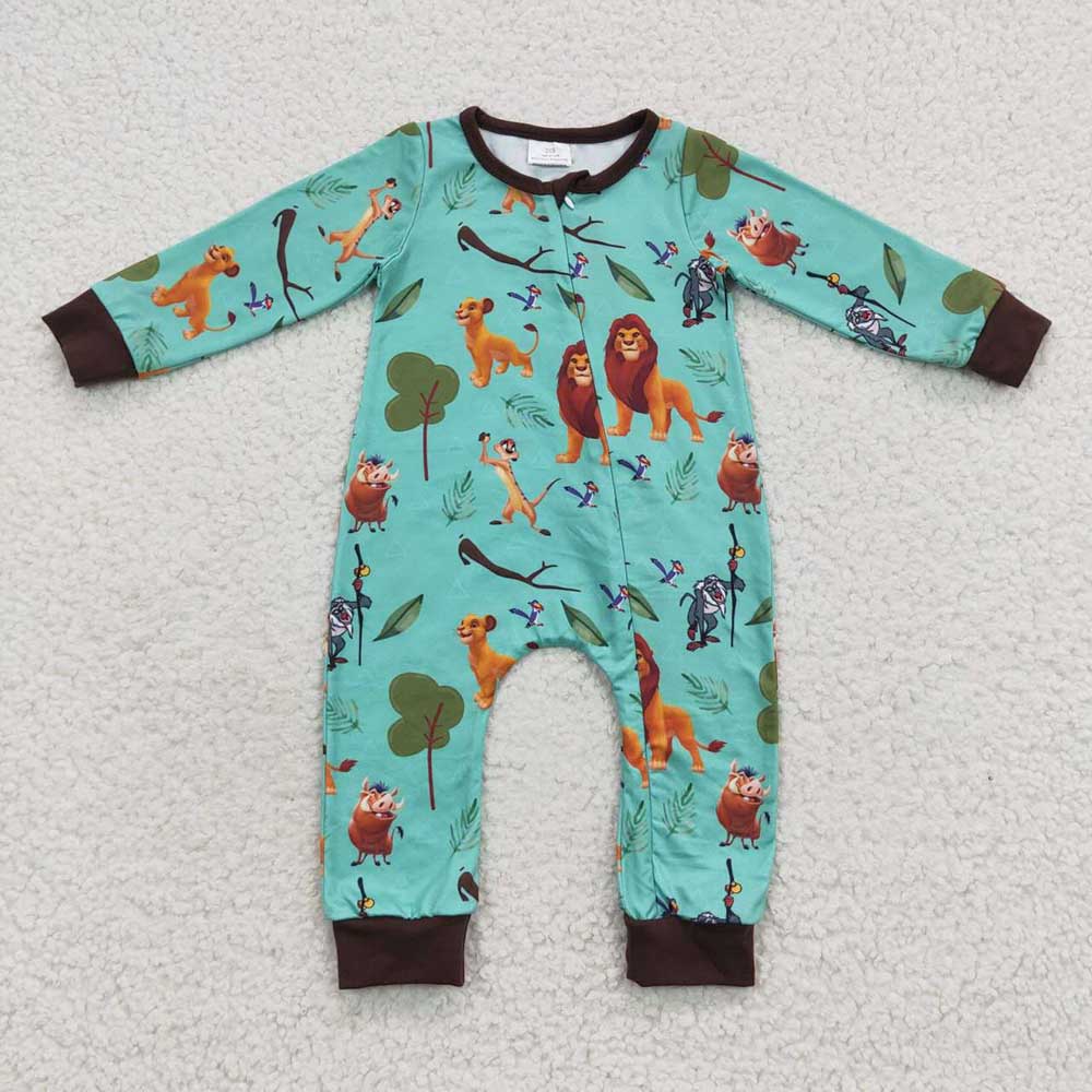 Lion Design Blended Stuff Romper For New Born Baby Boy main image 0