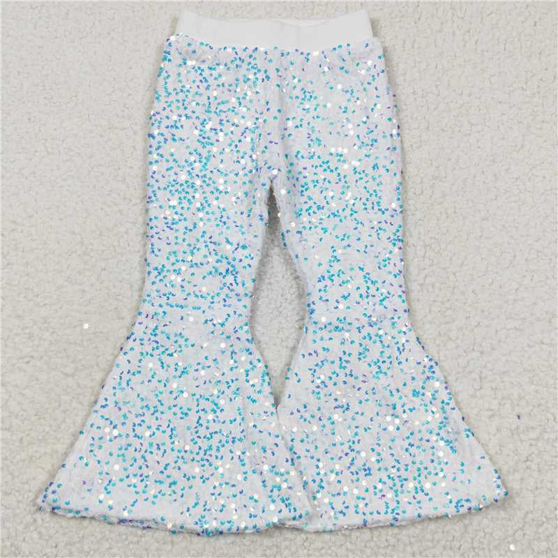 USA Shop Sequin White Bell-bottoms