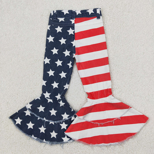 Baby girls boutique 4th of July denim pants Jeans