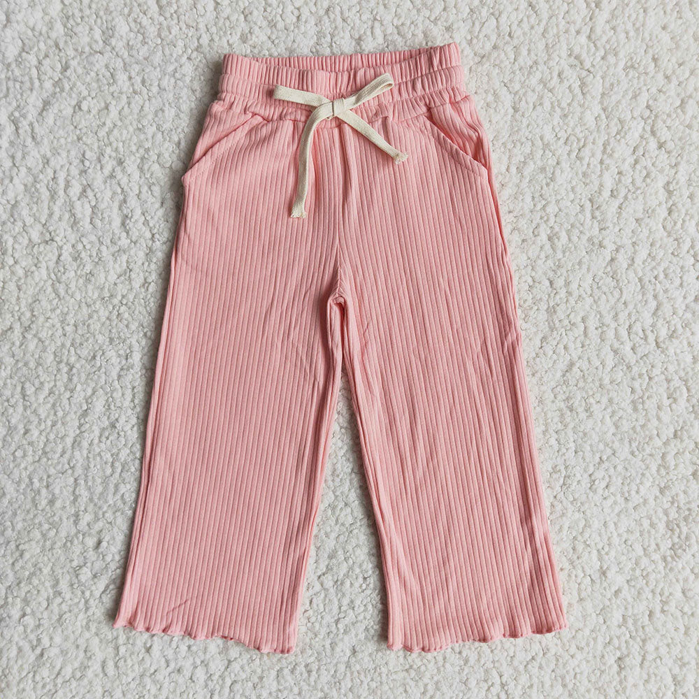 Sibling Cotton Ribbed Baby Girls Flare Pants