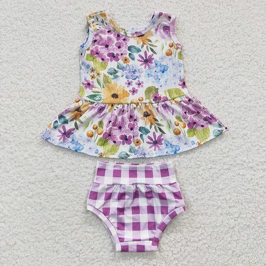 Sibling Baby Girls Summer Top Bummies Outfits Sets